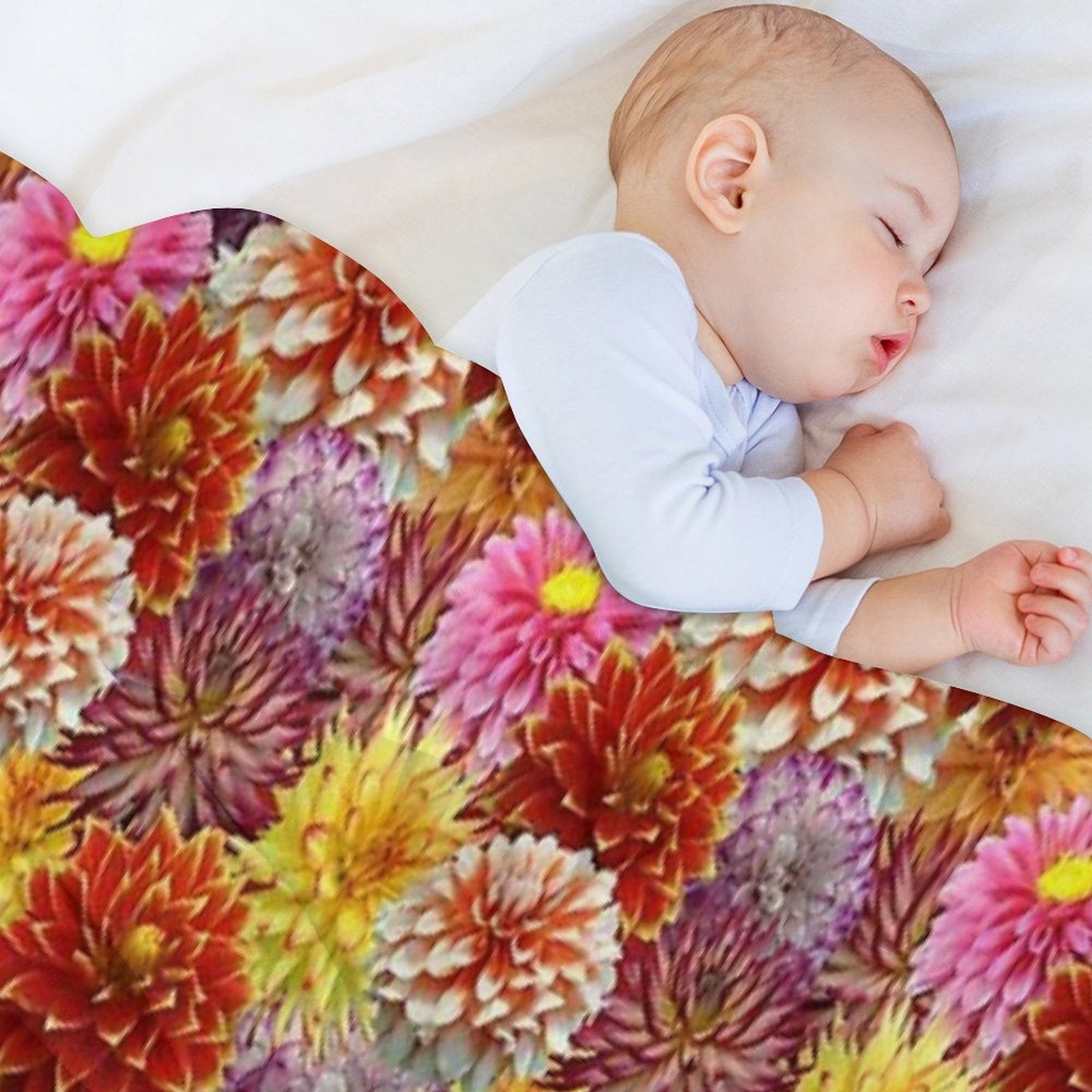 Dahlia Deluge Shrink-resistant Throw Blanket