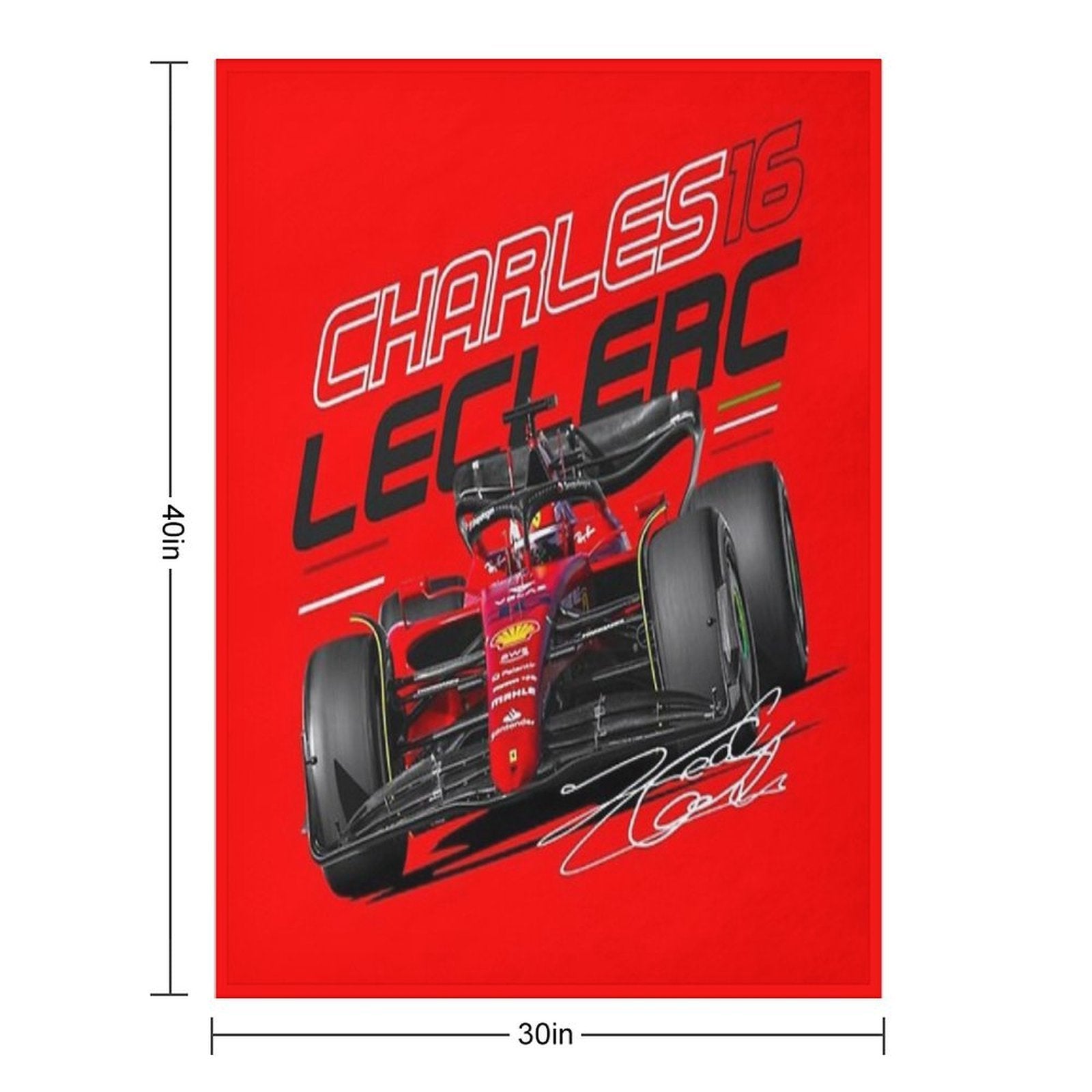 Charles Leclerc Scuderia Ferrari 2022 Versatility Throw Blanket