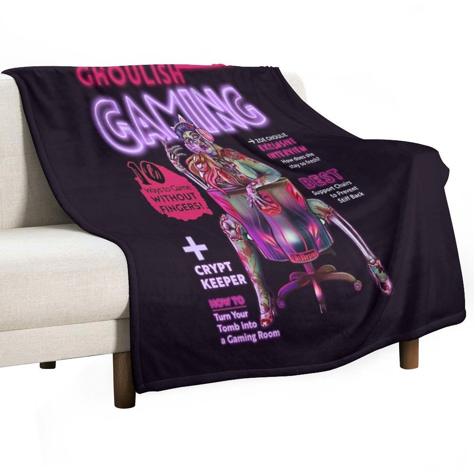 Ghoulish Gaming Comfort Throw Blanket