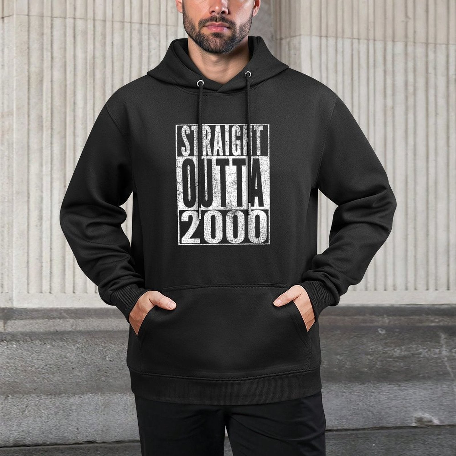 Straight Outta 2000 21st Birthday Gift 21 Years Old Casual Wear Hoodie