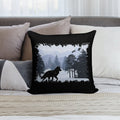 Snowy Cabin - WolfQuest Dream Soft Reinforced Edging Throw Pillow