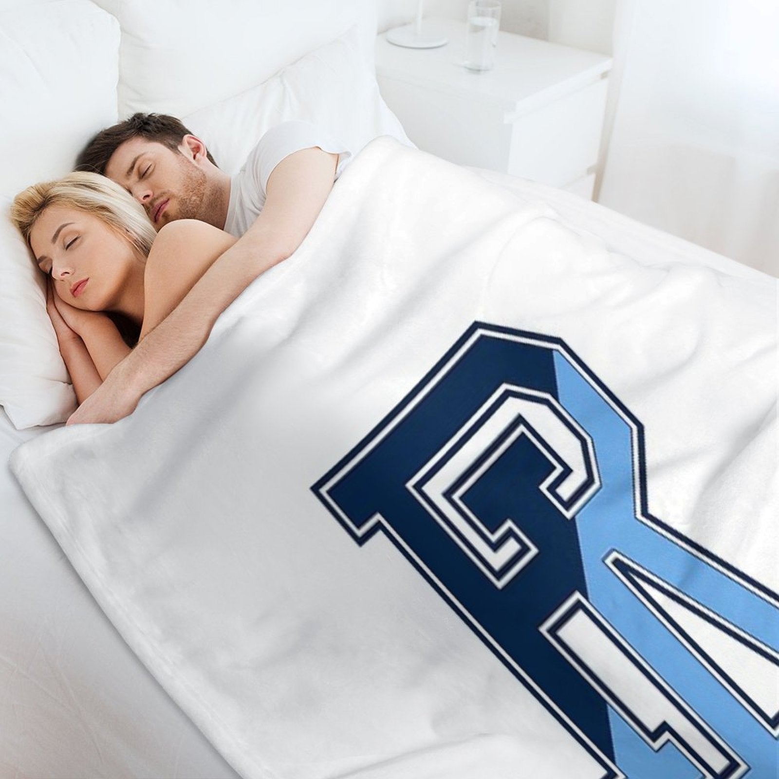 Island Rams Logo Sustainable Throw Blanket