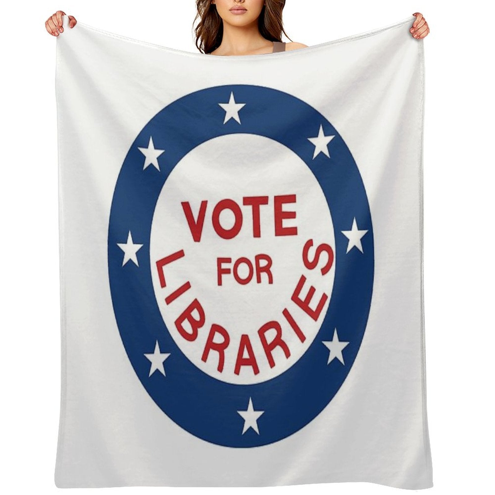 Vote for Libraries Sustainable Throw Blanket