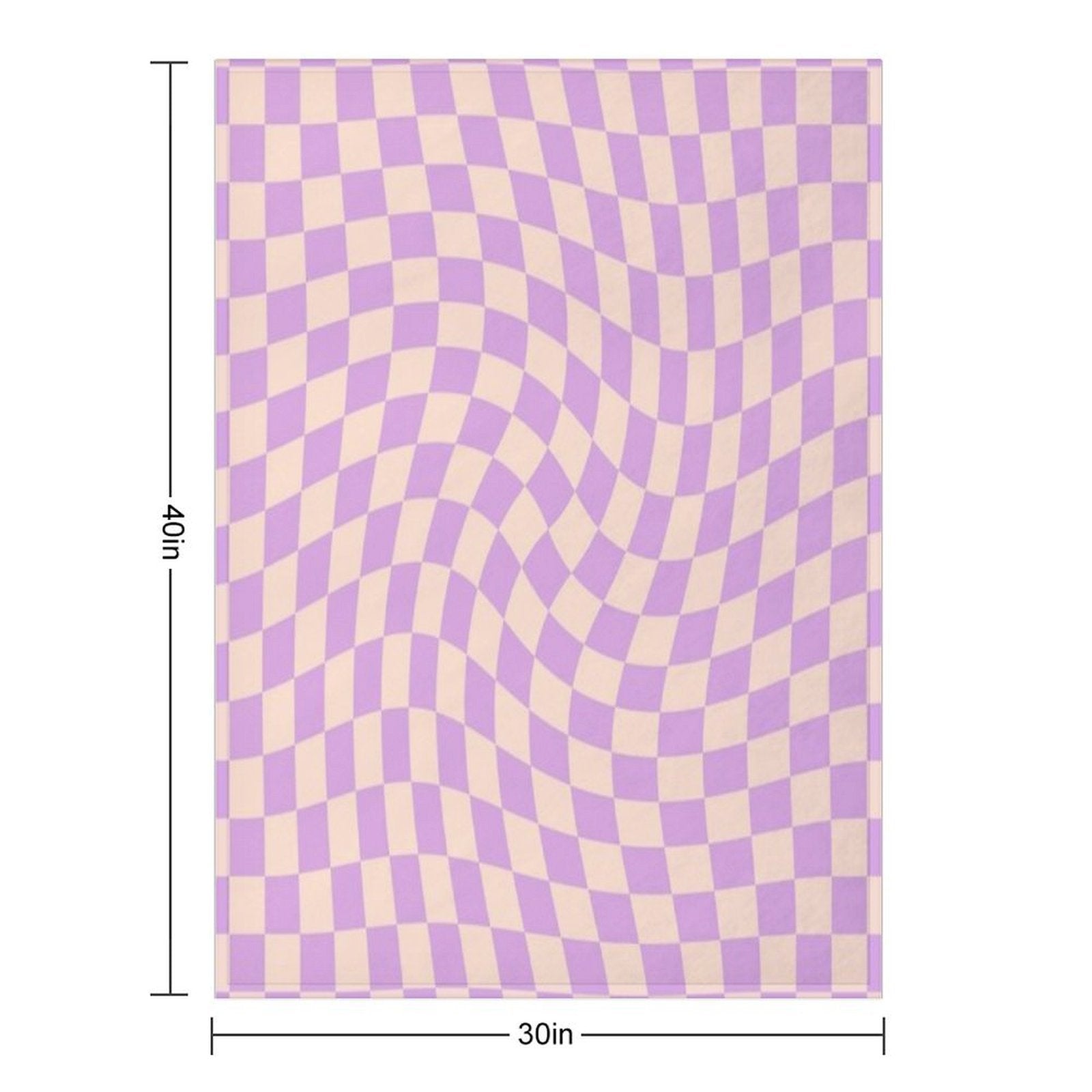 Check V - Lilac Twist Wrinkle-free Throw Blanket