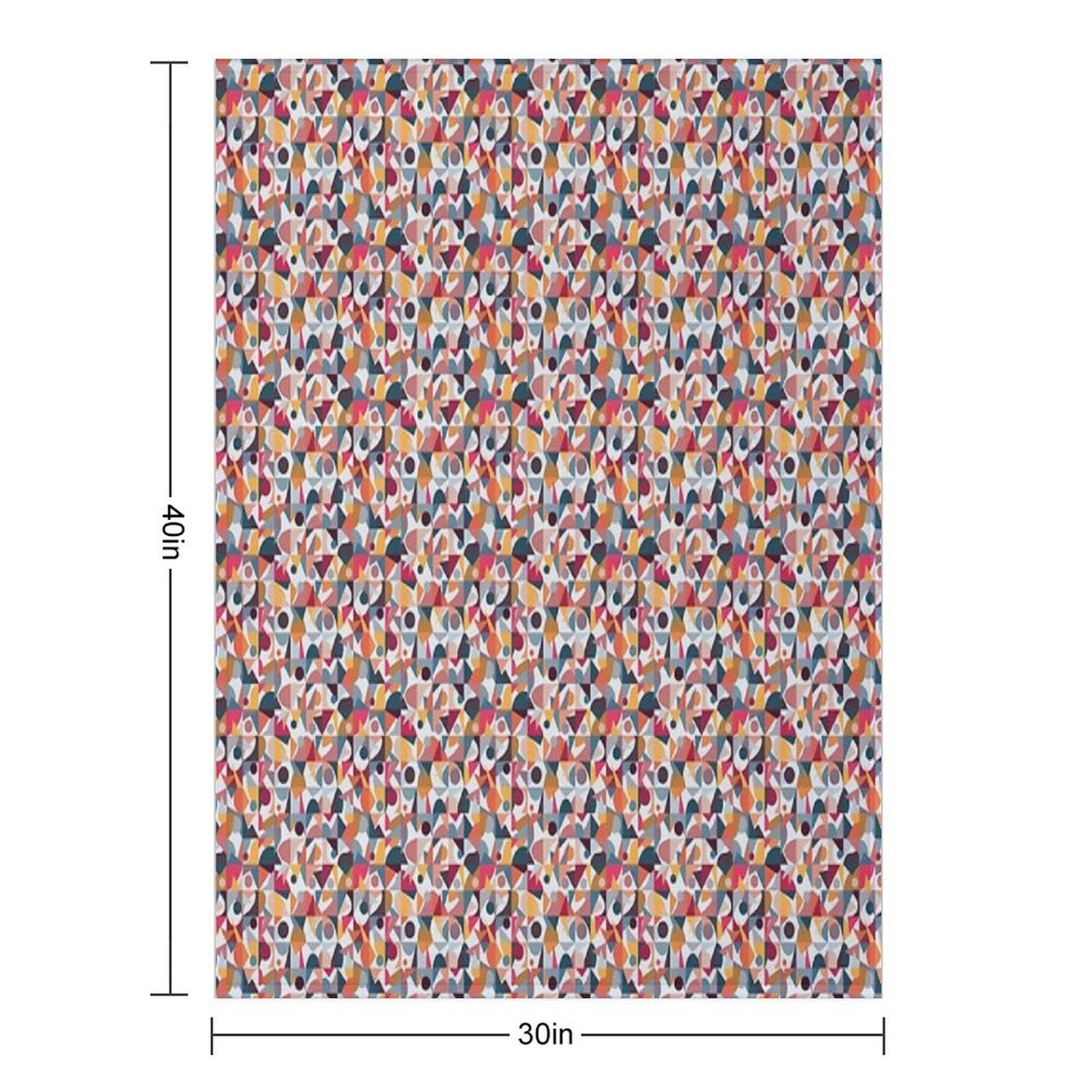 Abstract Quilt All-season Throw Blanket