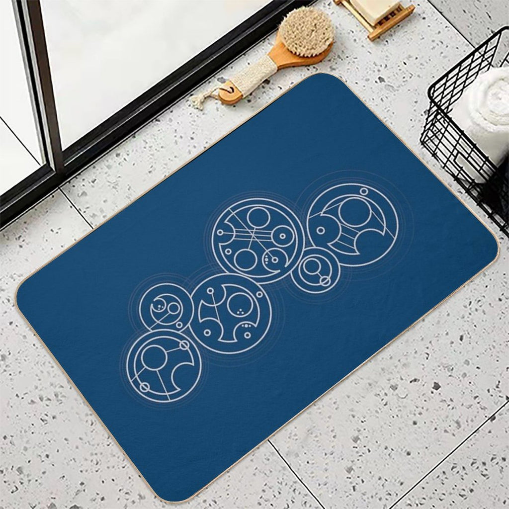 Space, Time, Dimensions, And Their Relativity - Silver  Repositionable Bath Mat