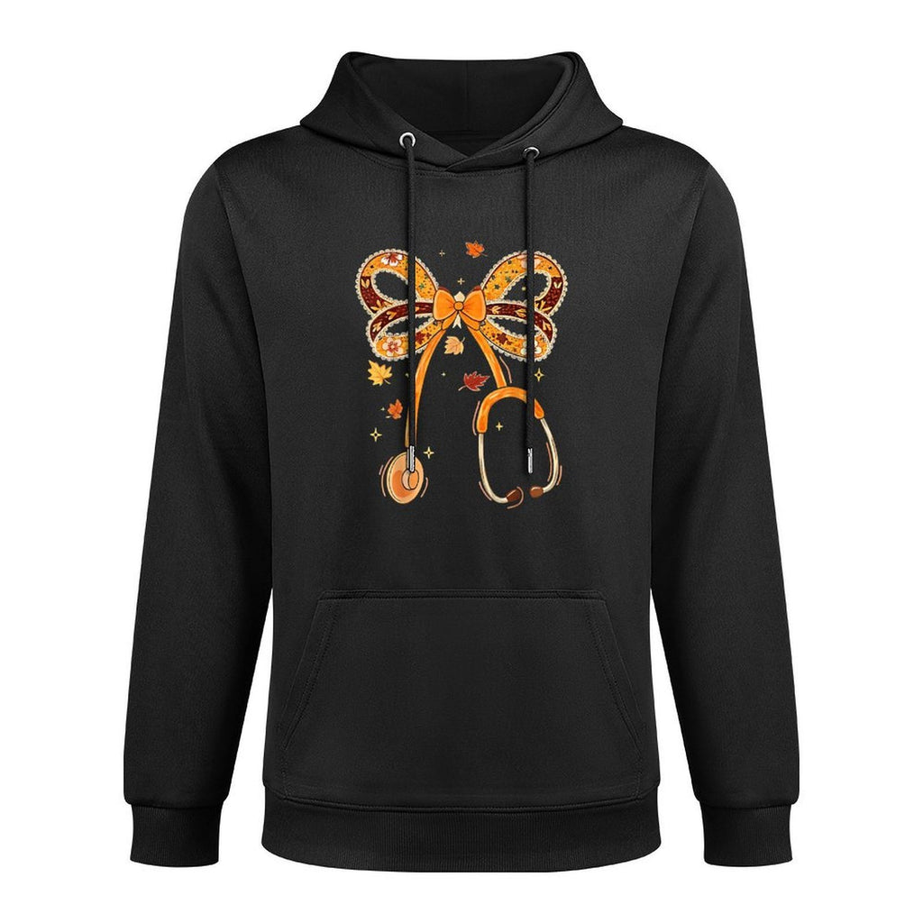 Retro Pumpkin Nurse Life Stethoscope Fall Autumn Funny Nurse Adjustable Hood Hoodie