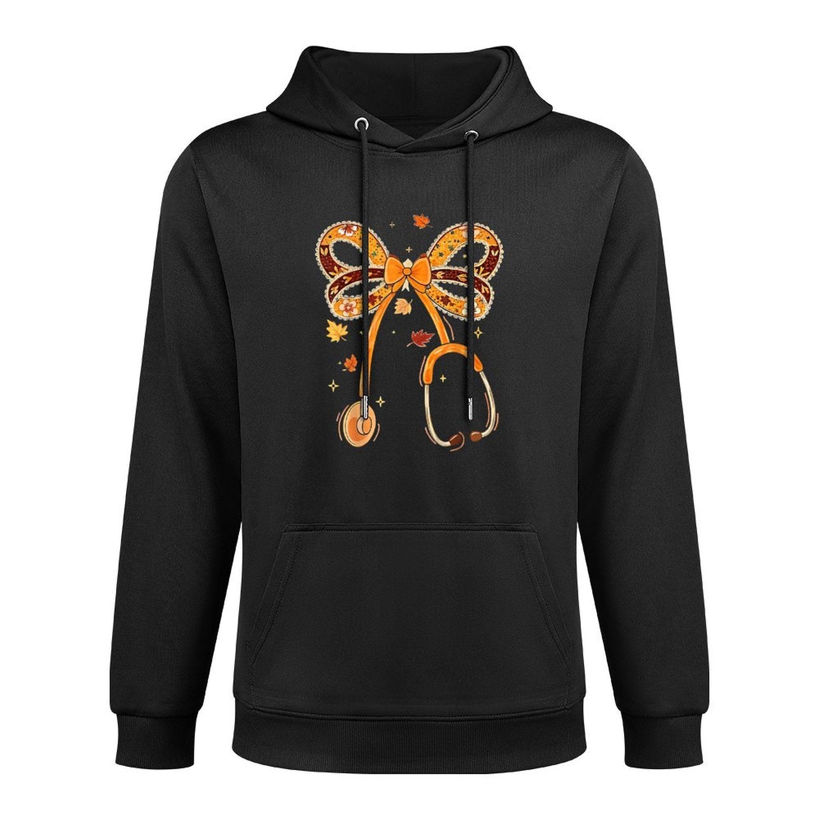 Retro Pumpkin Nurse Life Stethoscope Fall Autumn Funny Nurse Adjustable Hood Hoodie