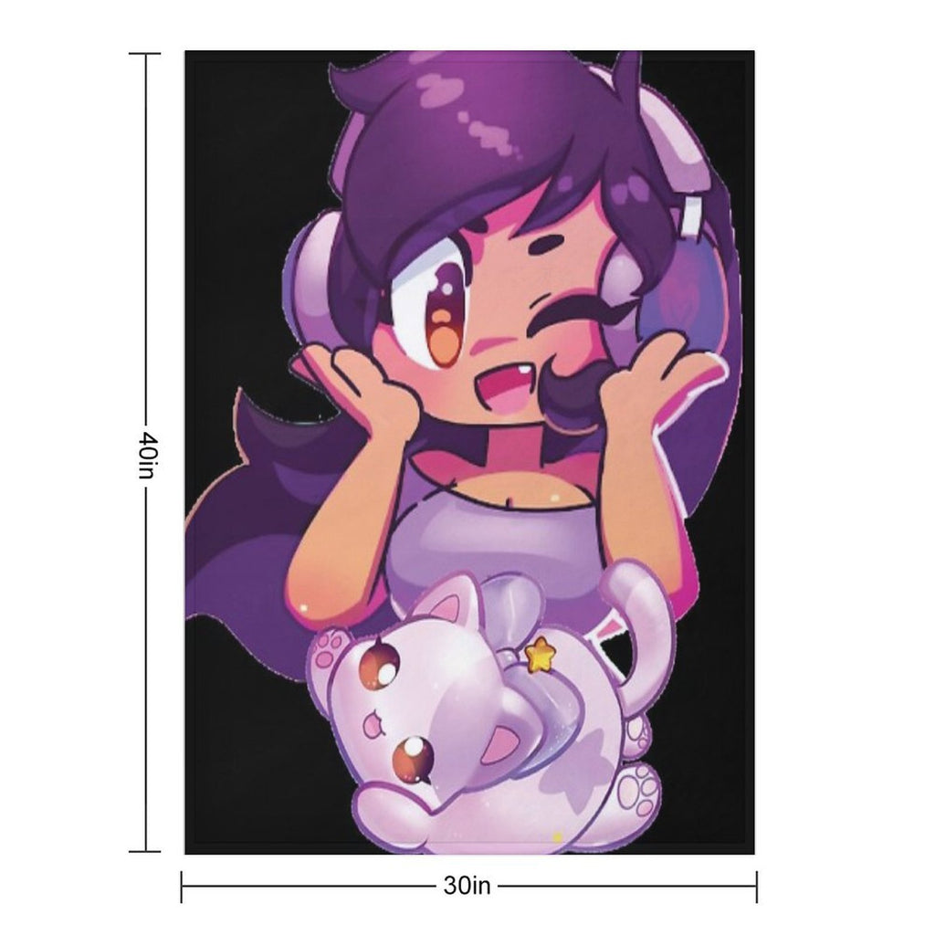 Aphmau with Cat Gift-ready Throw Blanket