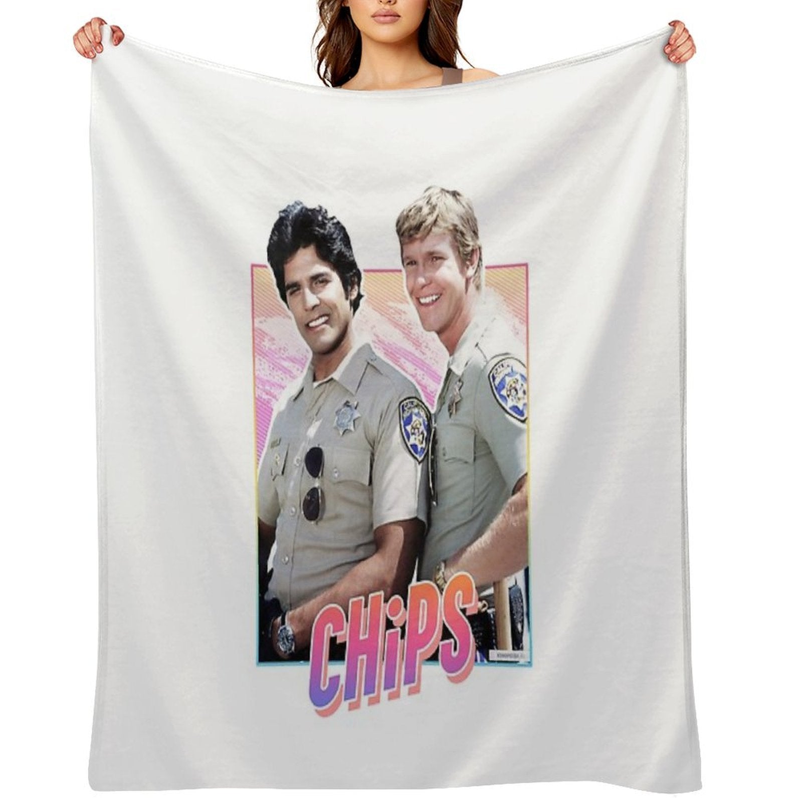 CHiPs - 80s Design Shrink-resistant Throw Blanket