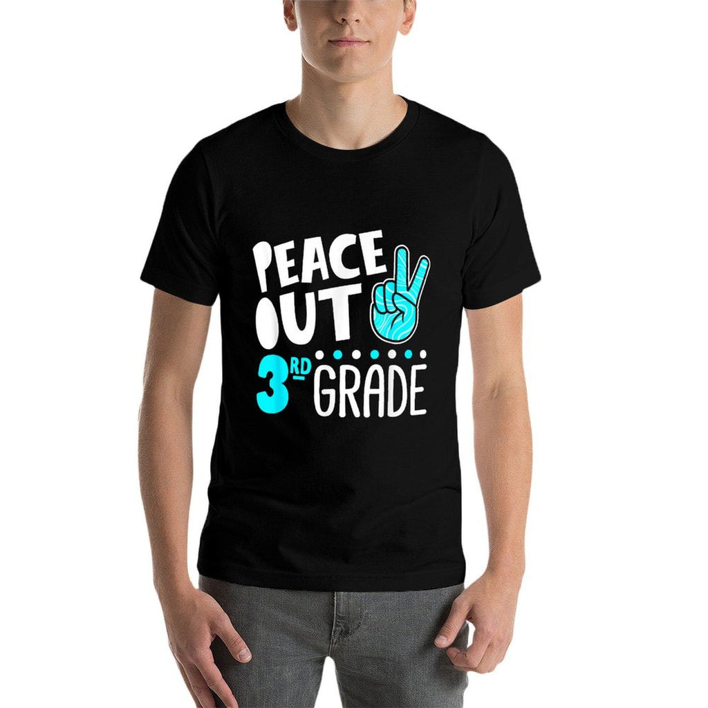 Peace Out 3rd Grade Graduation Last Day School 2025 Funny  Versatile T-Shirt