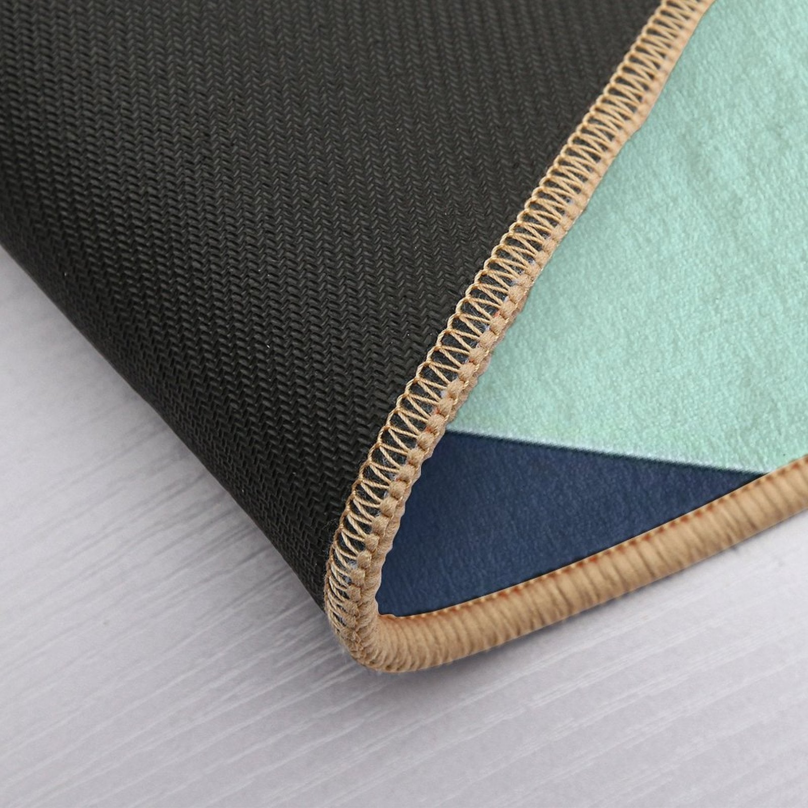 Geometrics - Seafoam & Blue Concrete  Odorless Bath Mat
