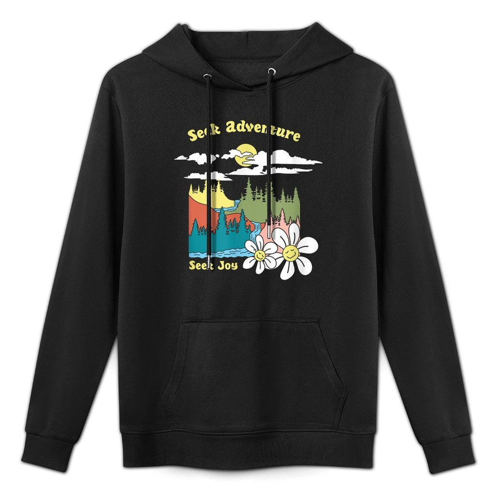 Positive Vibes Seek Adventure Seek Joy Forest Landscape Customizable Surface Hoodie