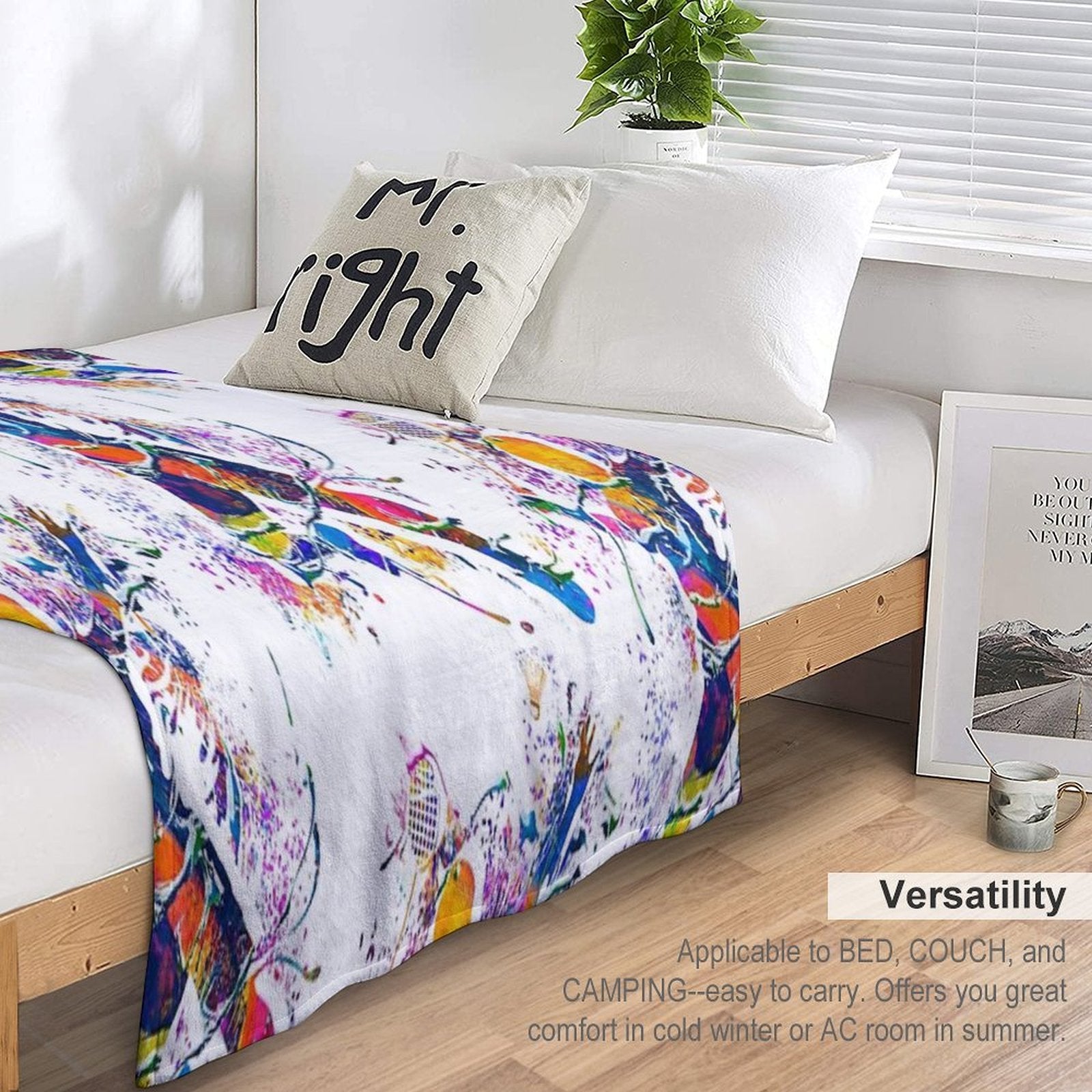 Badminton - Badminton Player - Badminton Smash Wrinkle-free Throw Blanket