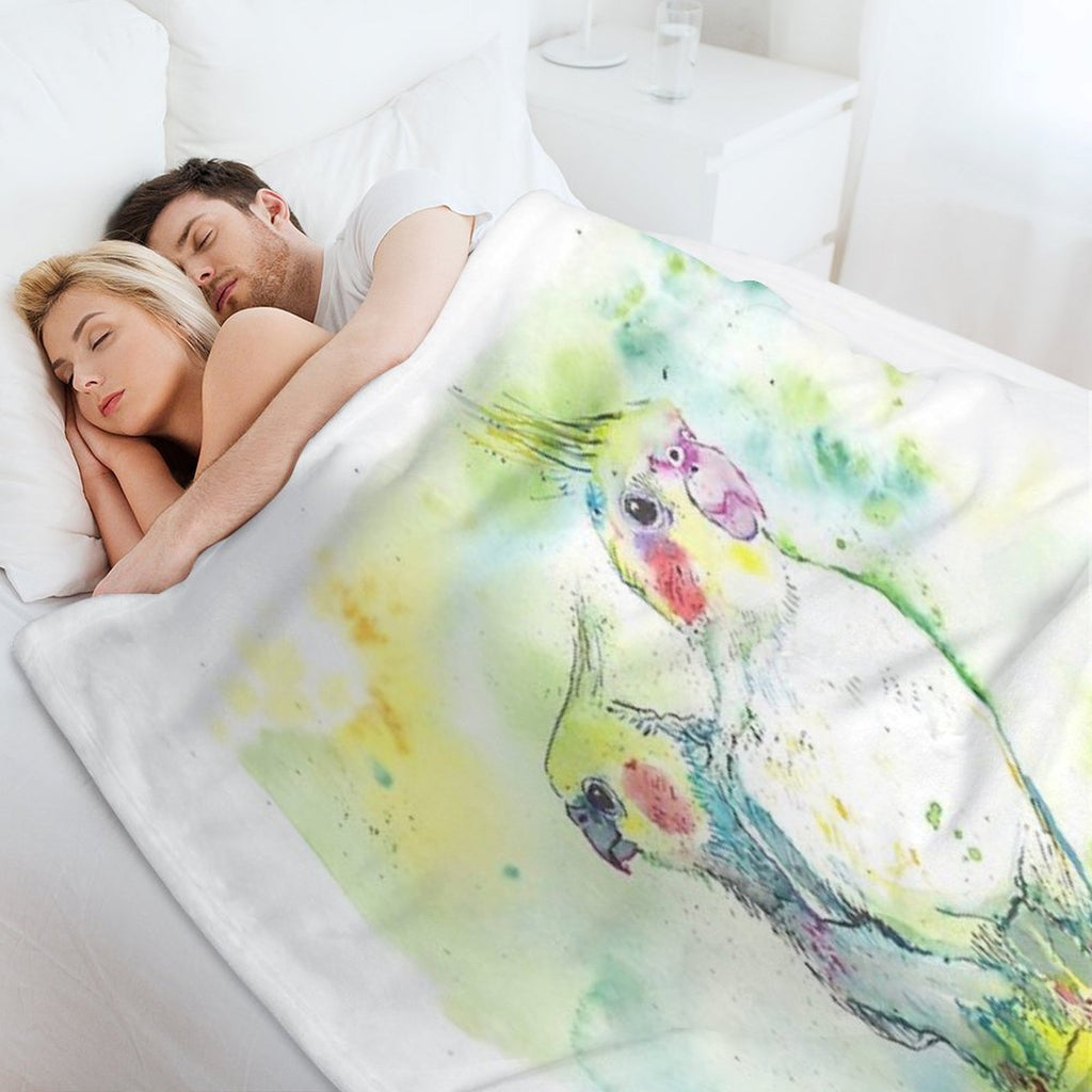 Cockatiel Pairing Comfort Throw Blanket