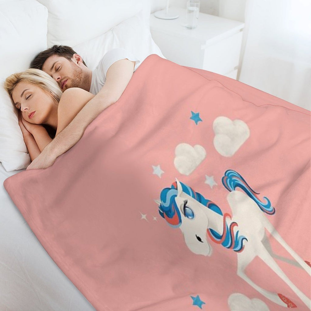 Cute Pony Travel-friendly Throw Blanket