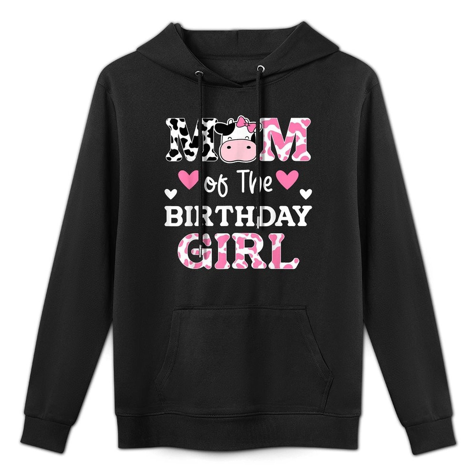 Mom of The Birthday Girl Farm Cow Mommy Mama 1st Pilling-Resistant Hoodie