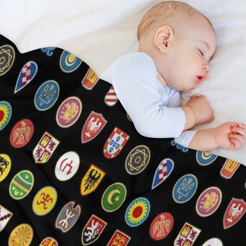 Civilizations Emblems Shrink-resistant Throw Blanket