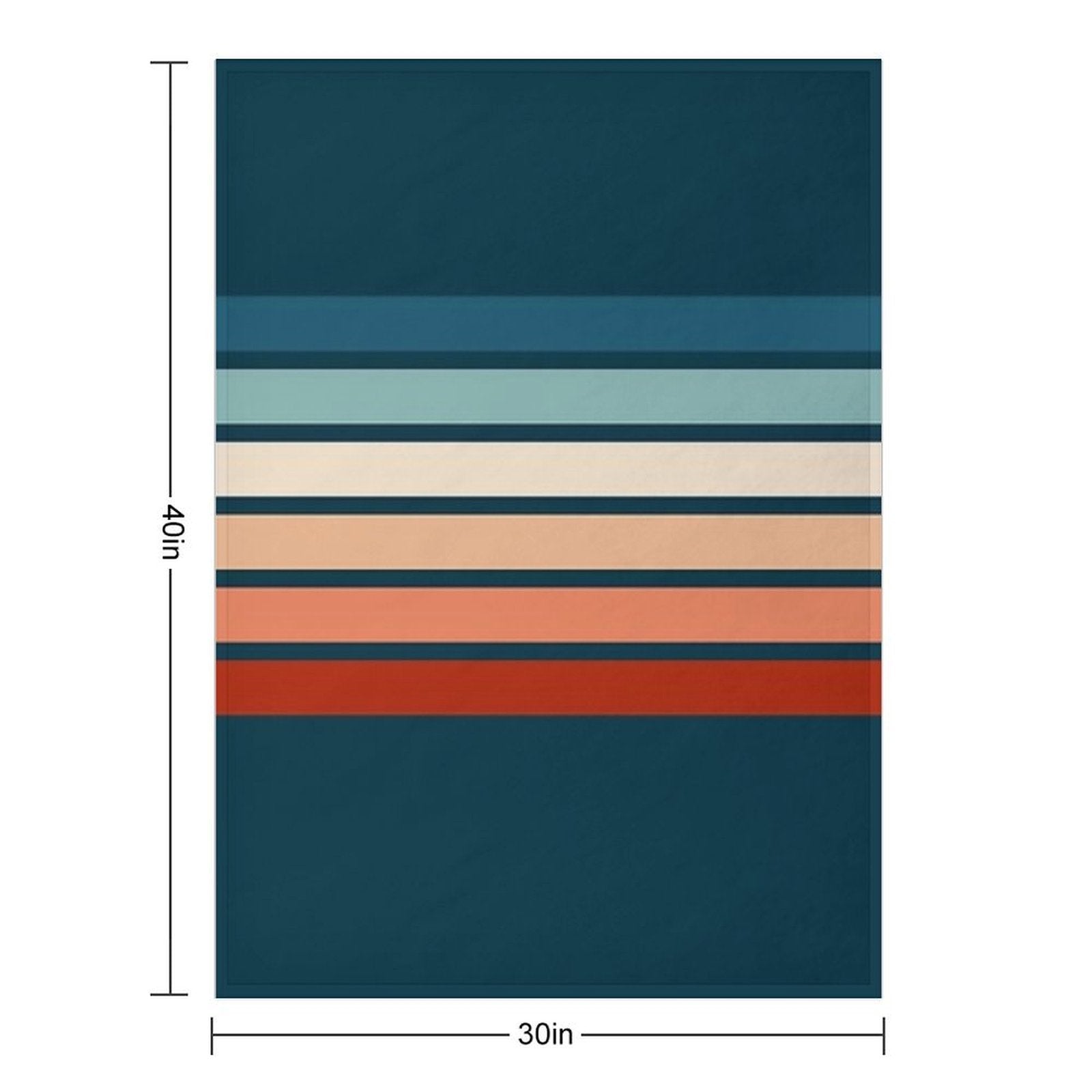 70s Vintage Retro Stripes Quick-dry Throw Blanket