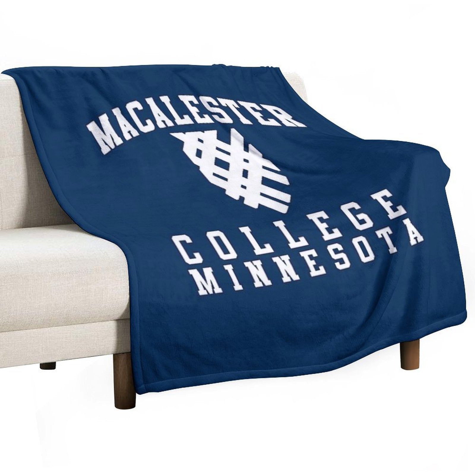 Vintage Macalester College Minessota Compact Throw Blanket