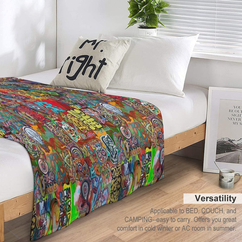 Graffiti 21 Tapiz 11 Wrinkle-free Throw Blanket