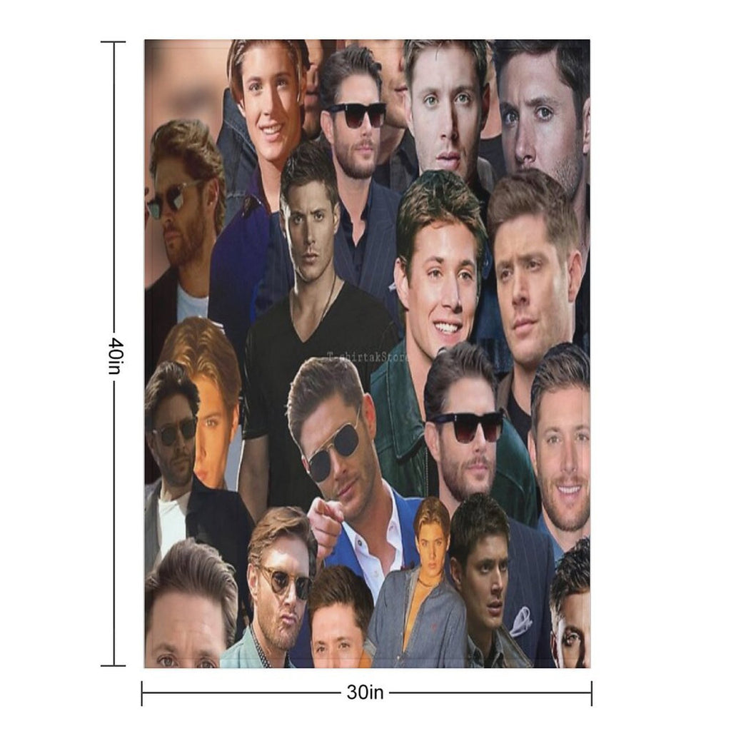 Jensen Ackles Photo Collage Comfort Throw Blanket