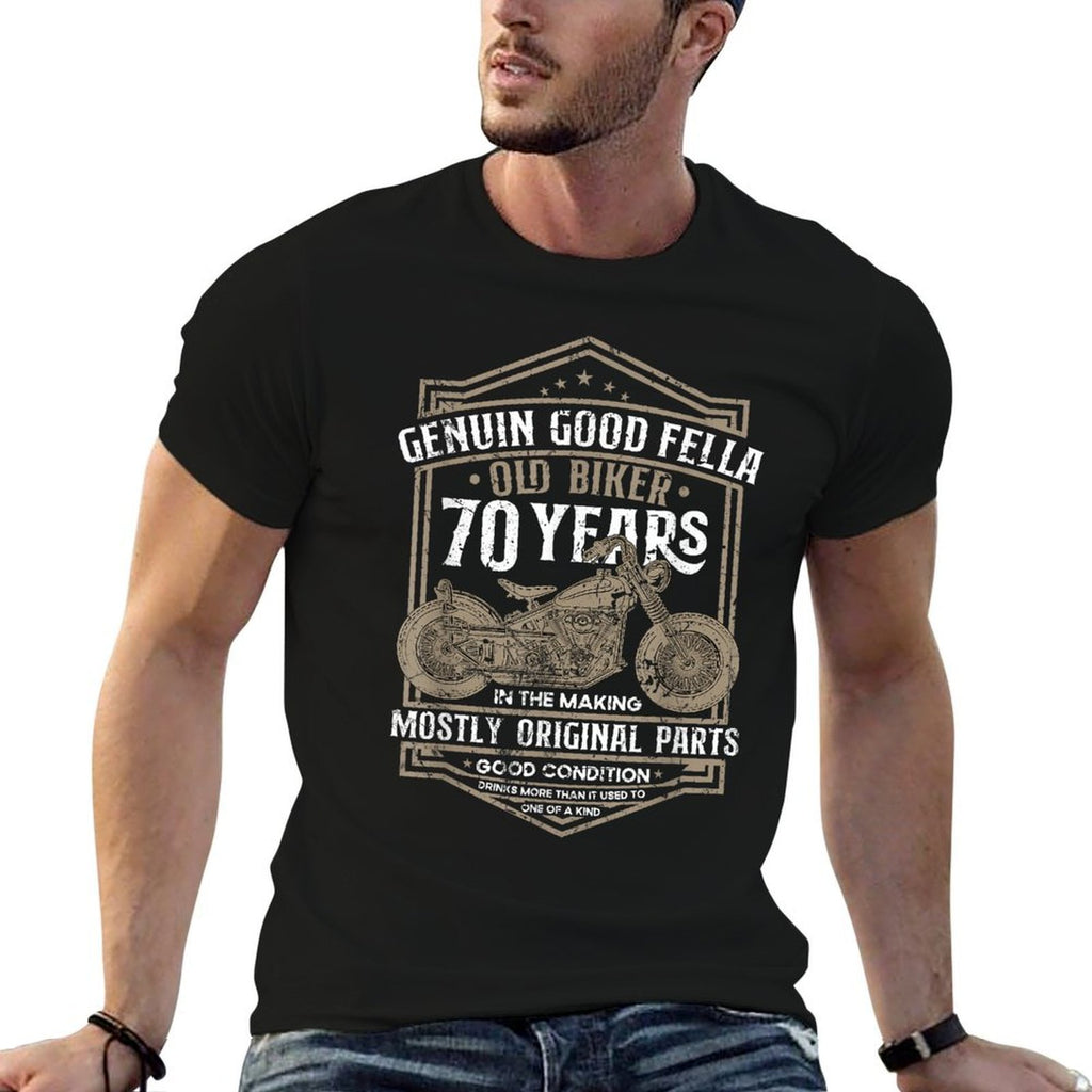 Old Biker 70 Years In The Making 70th Birthday Biker  Odor-resistant T-Shirt