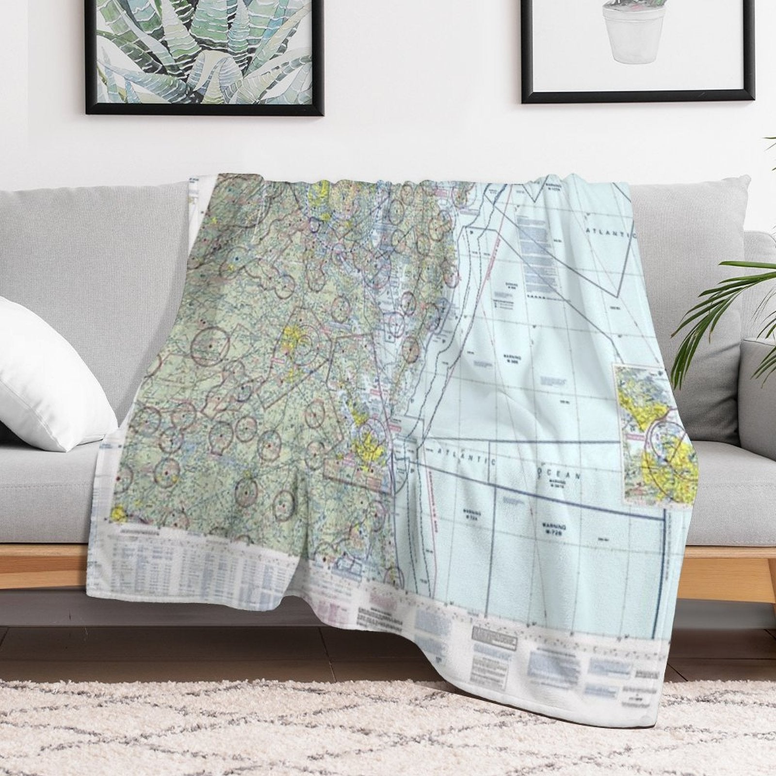 Wash DC Sectional Plush Throw Blanket