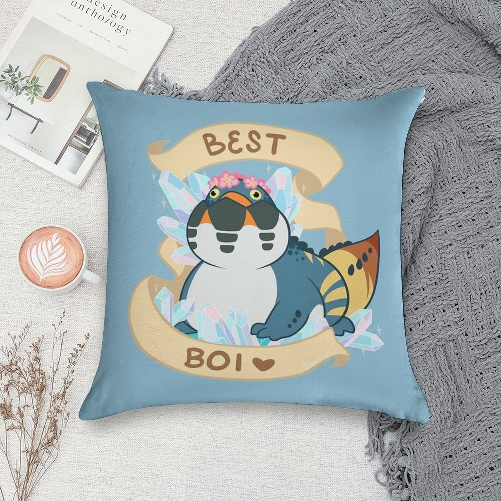Dodogama Best Boi (MonHun World) Soft Fade-Resistant Throw Pillow