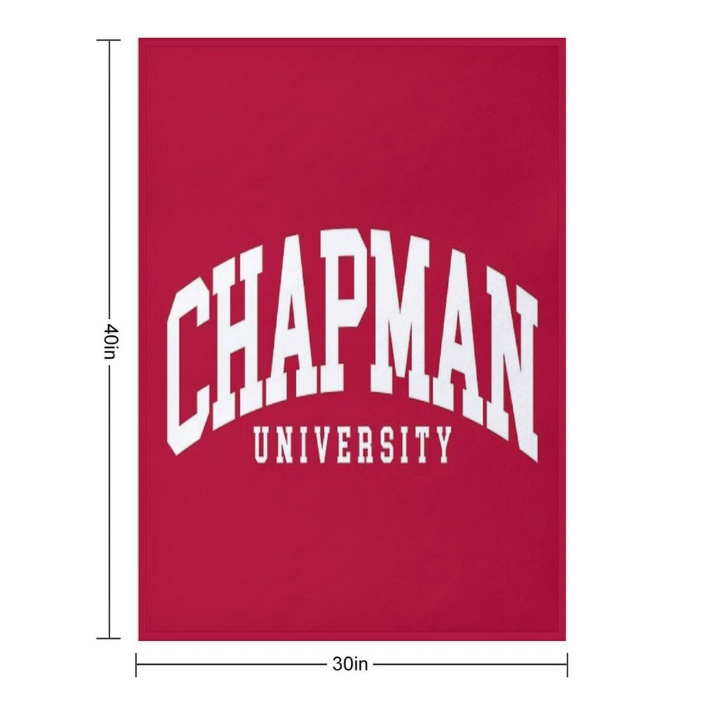 Chapman - College Font Curved Wrinkle-free Throw Blanket