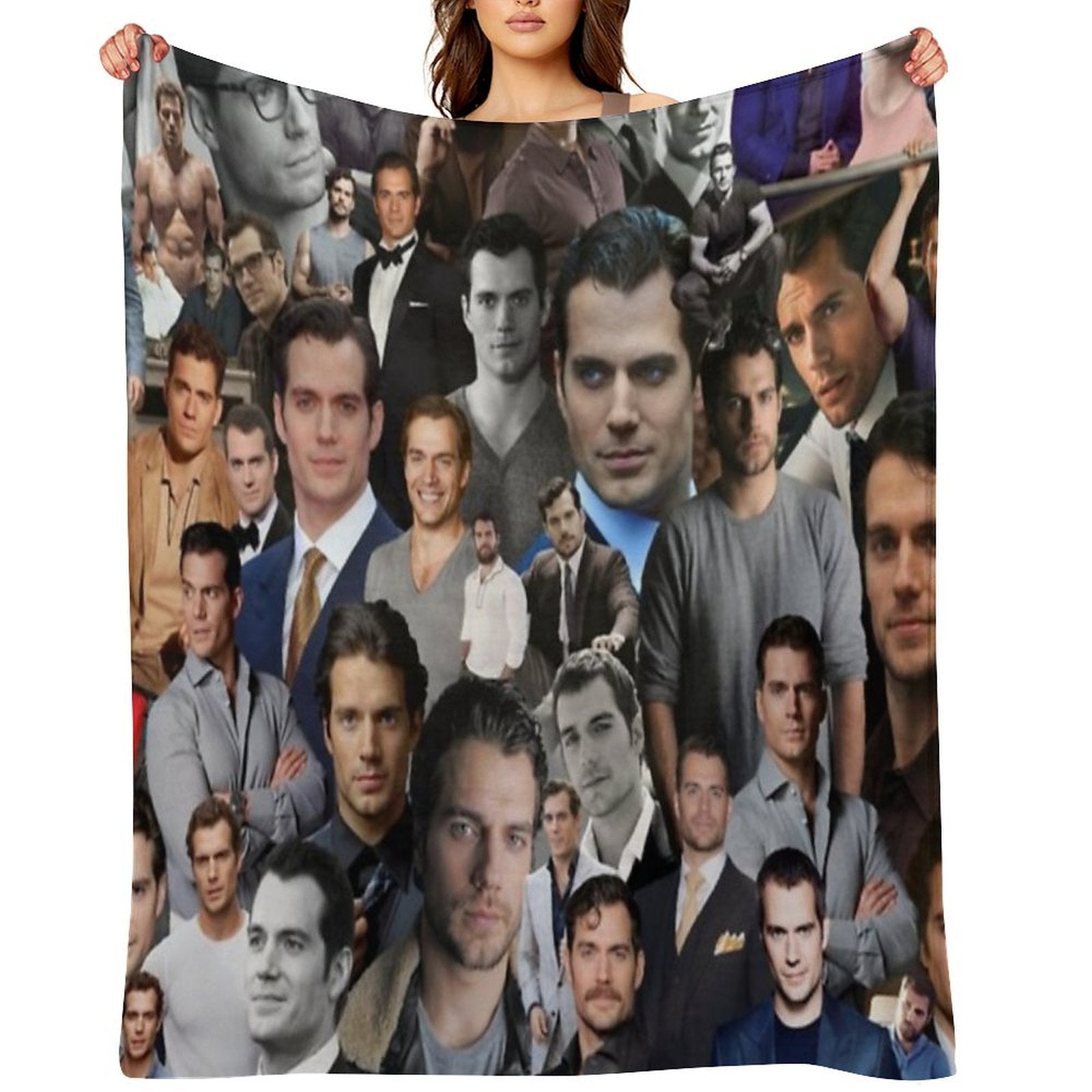 Henry Cavill Collage Lightweight Throw Blanket