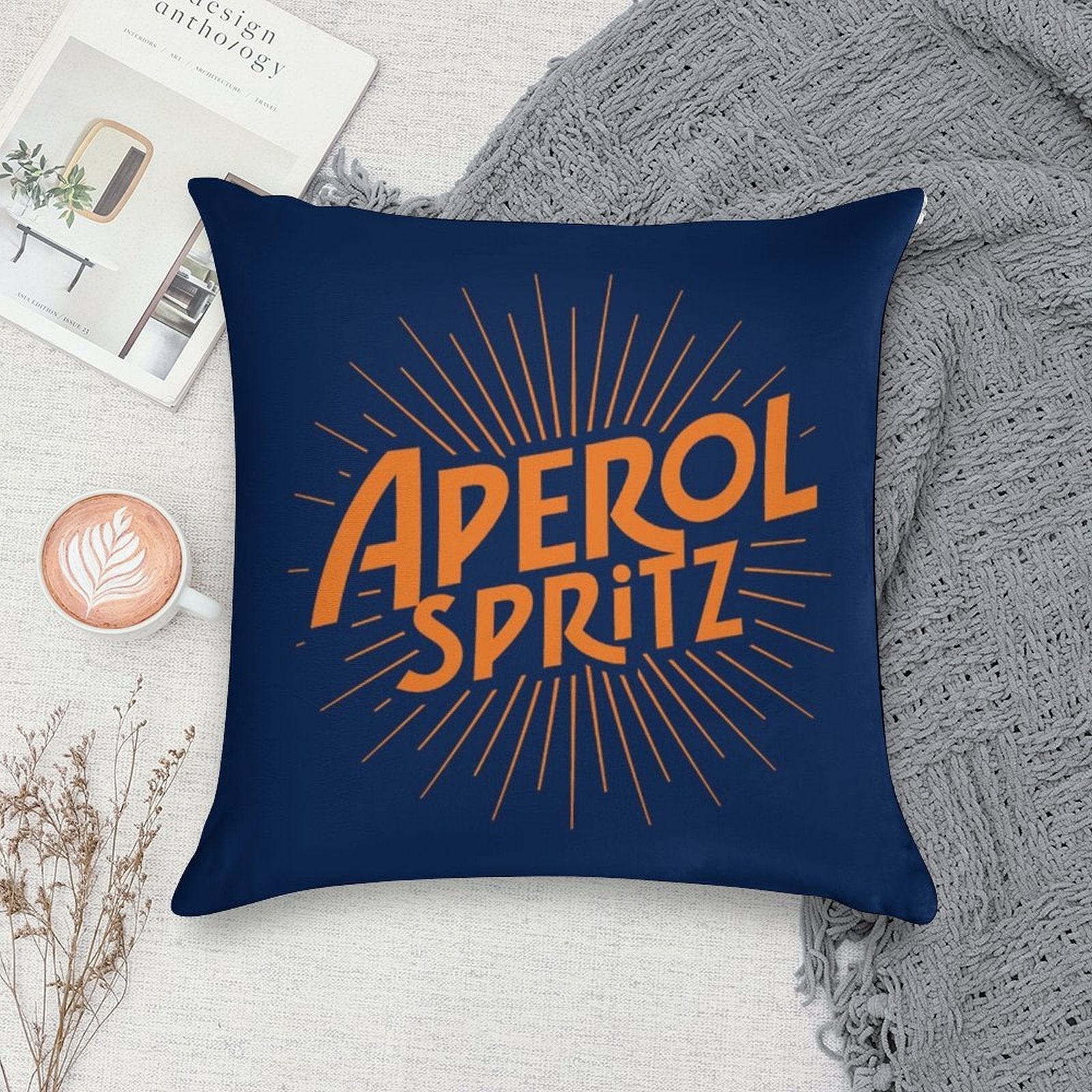 APEROL SPRITZ Soft Ultra-Soft Texture Throw Pillow
