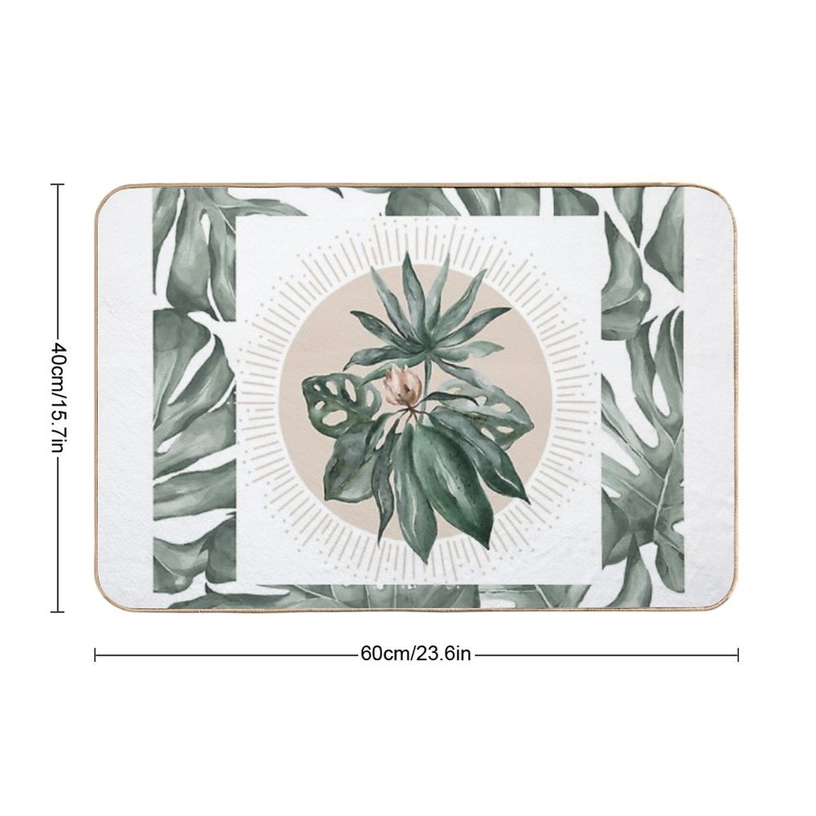 Floral Jungle Design  Stain-Proof Bath Mat