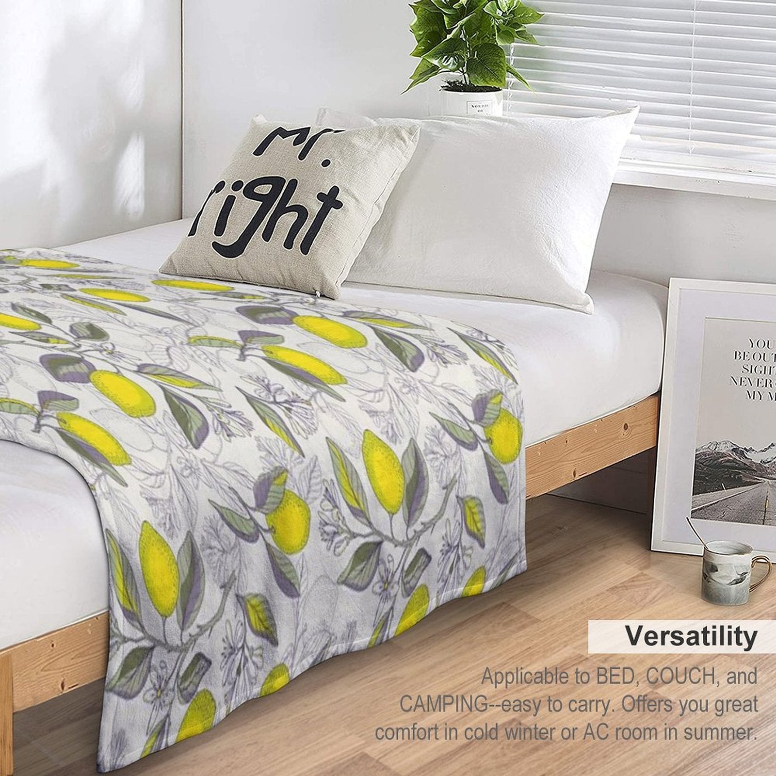 Lemon Pattern Gift-ready Throw Blanket