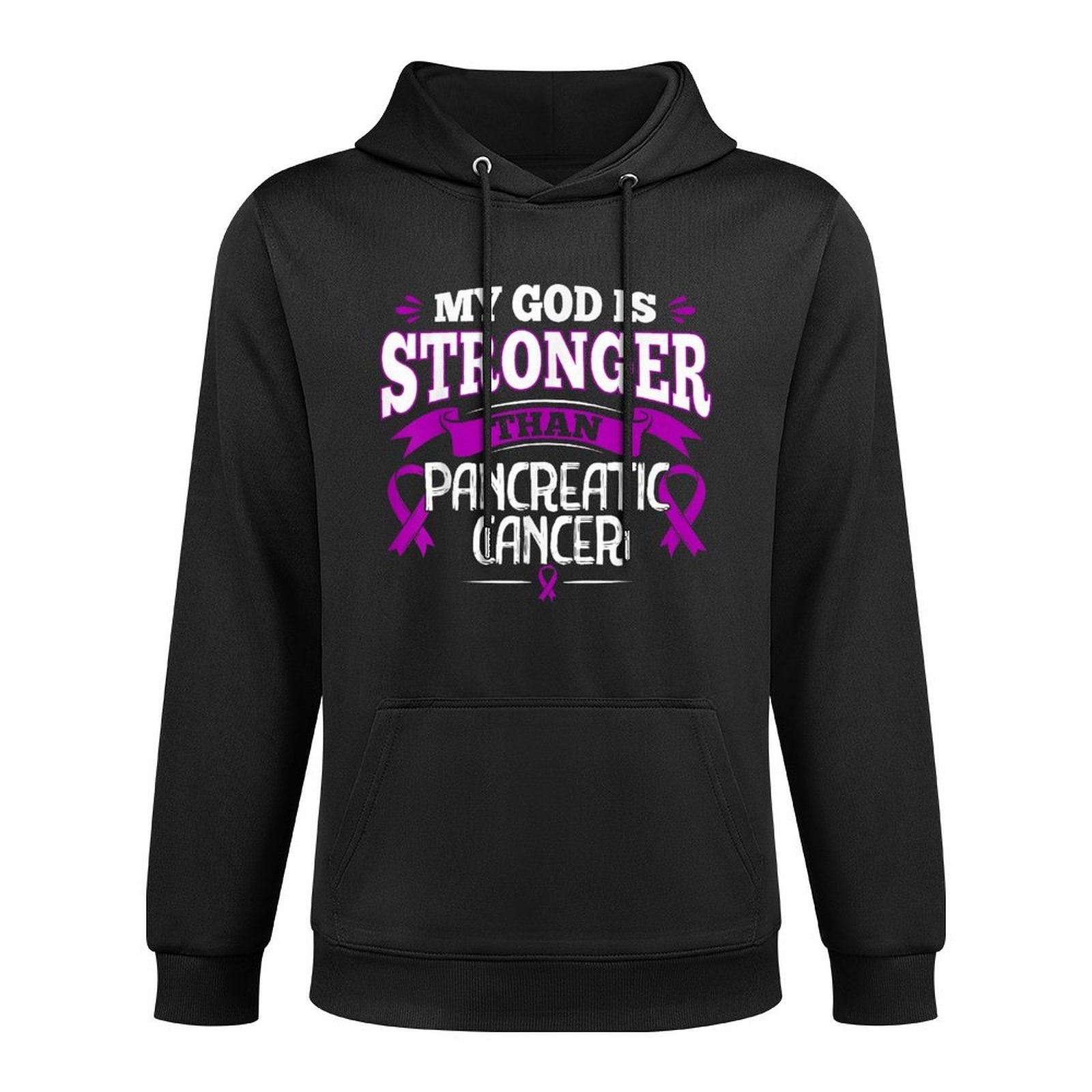 Purple Awareness Ribbon - Pancreatic Cancer Survivor Colorfast Hoodie