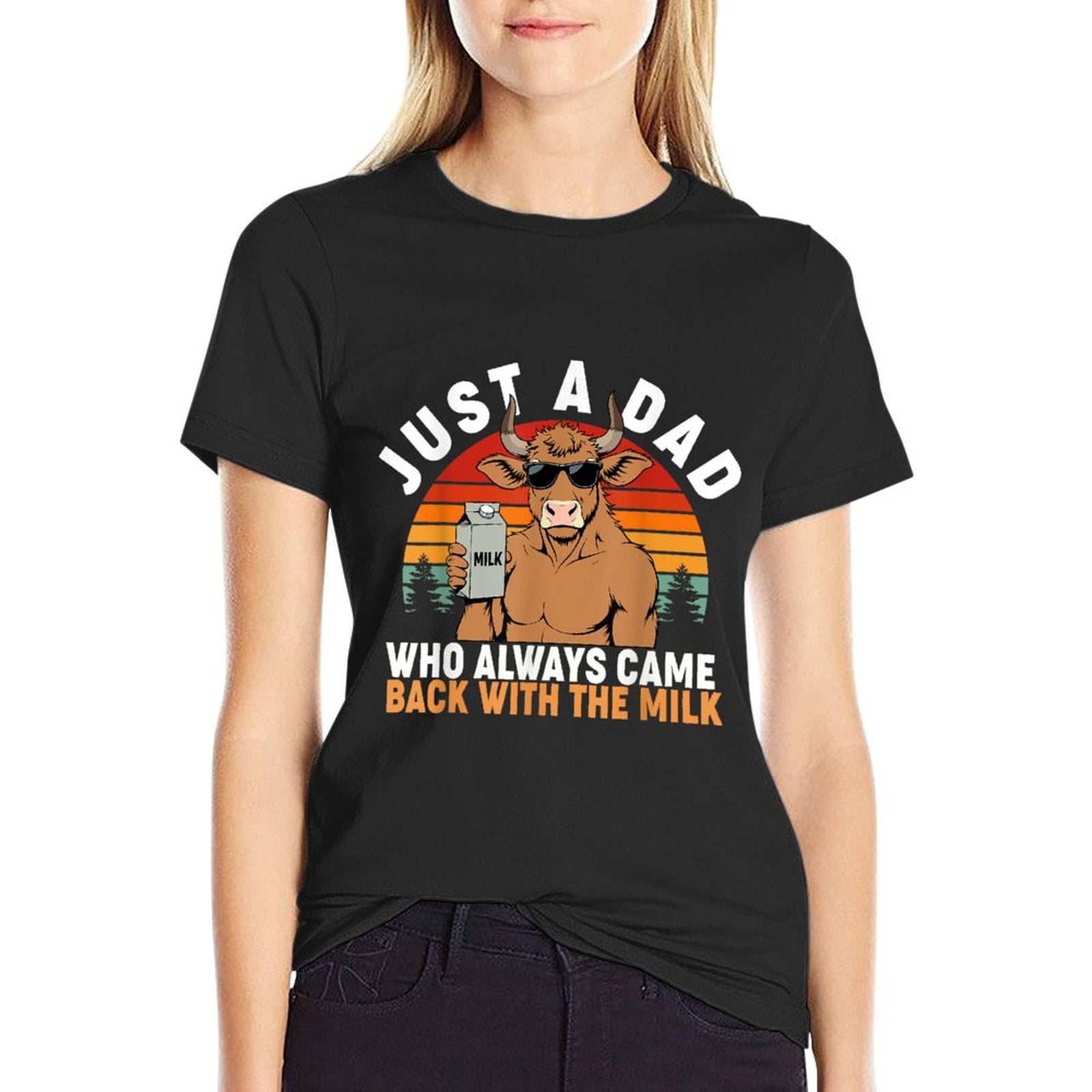 Just A Dad Who Always Came Back With The Milk Father's Day  Soft T-Shirt