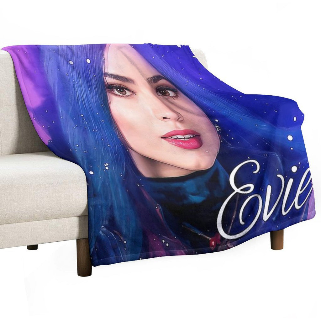 Evie Blue Princess - Descendants 3 Travel-friendly Throw Blanket