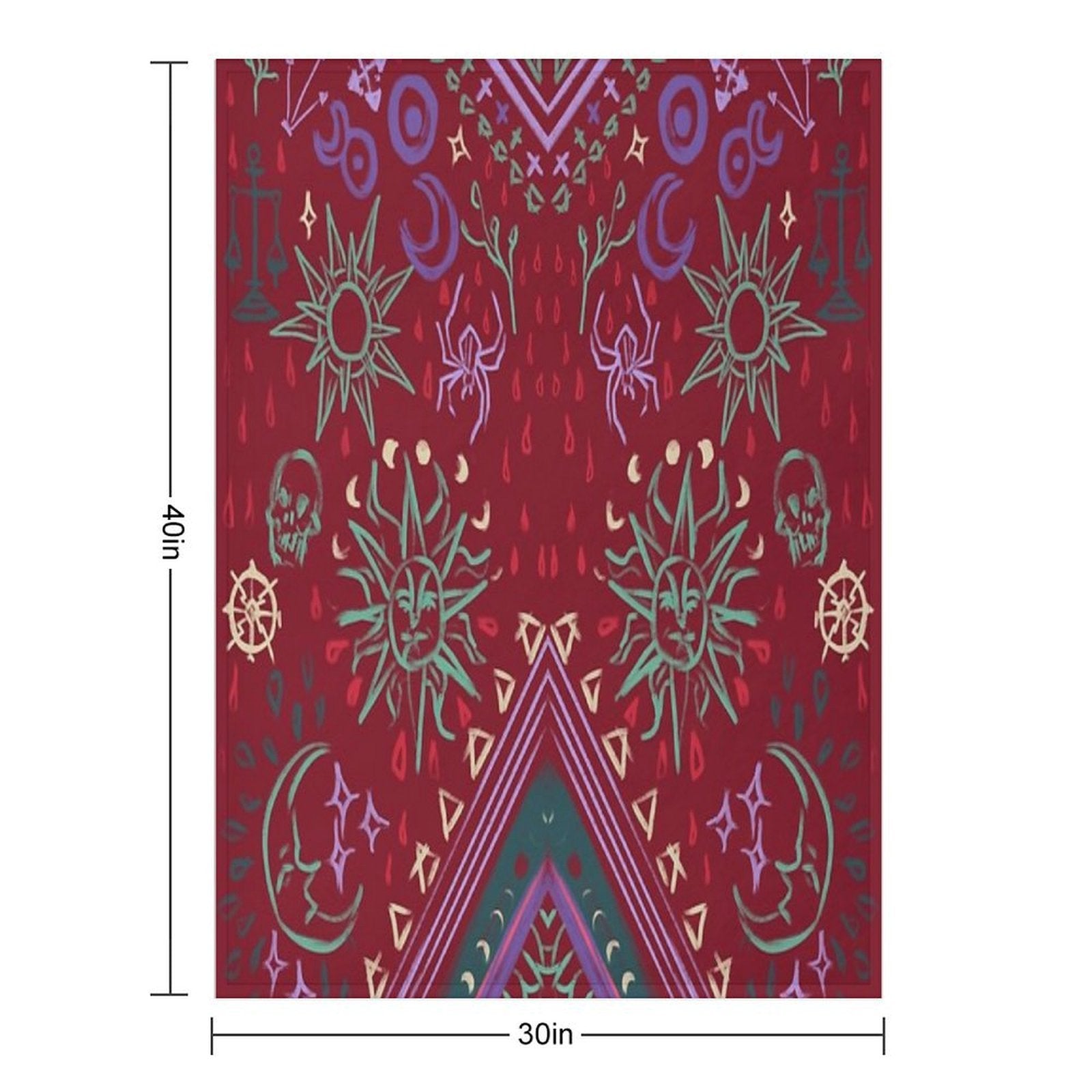 Mollymauk's Coat, Front Panels Quick-dry Throw Blanket