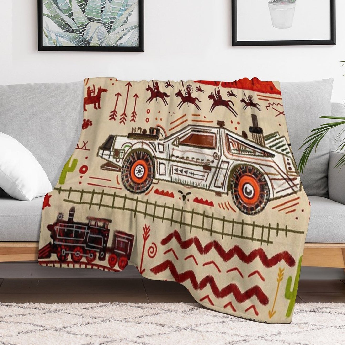 1885 Delorean Anti-pilling Throw Blanket