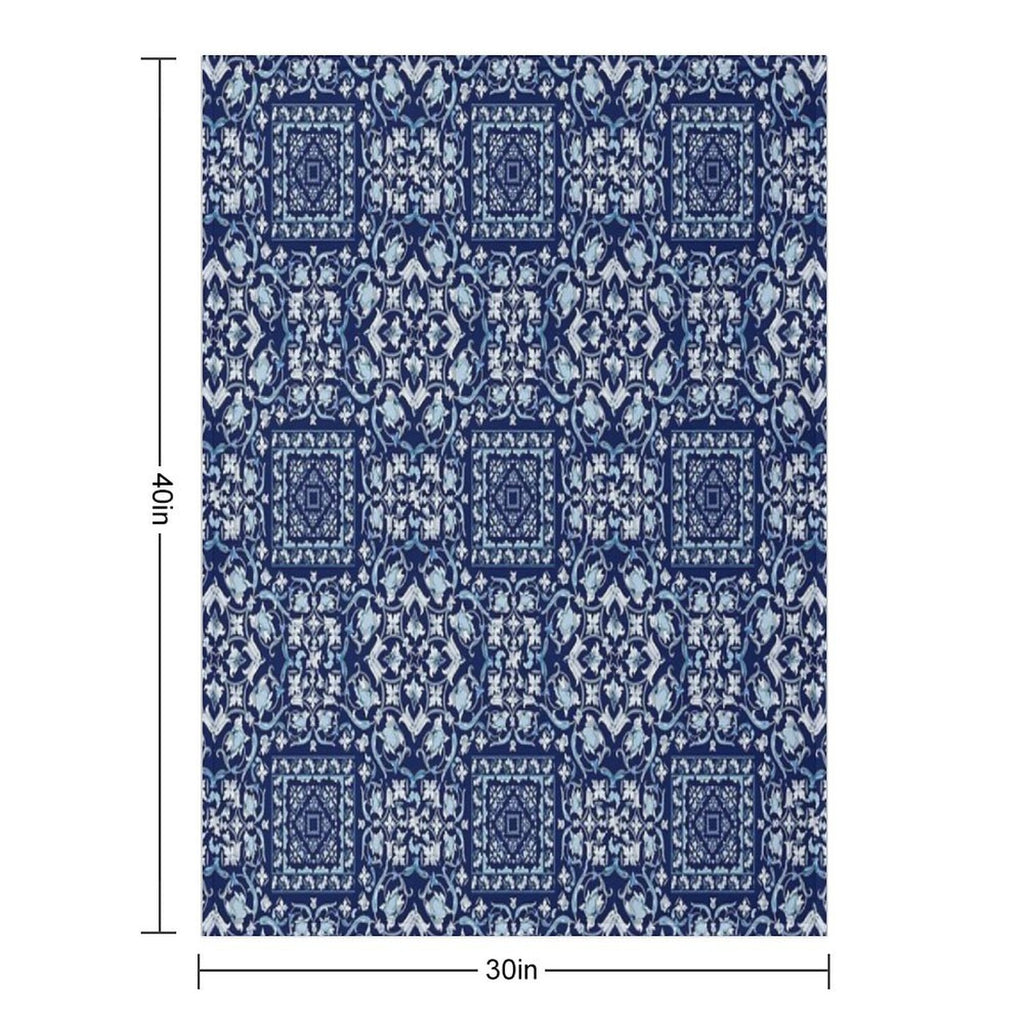 Vintage Flowerpattern Sustainable Throw Blanket