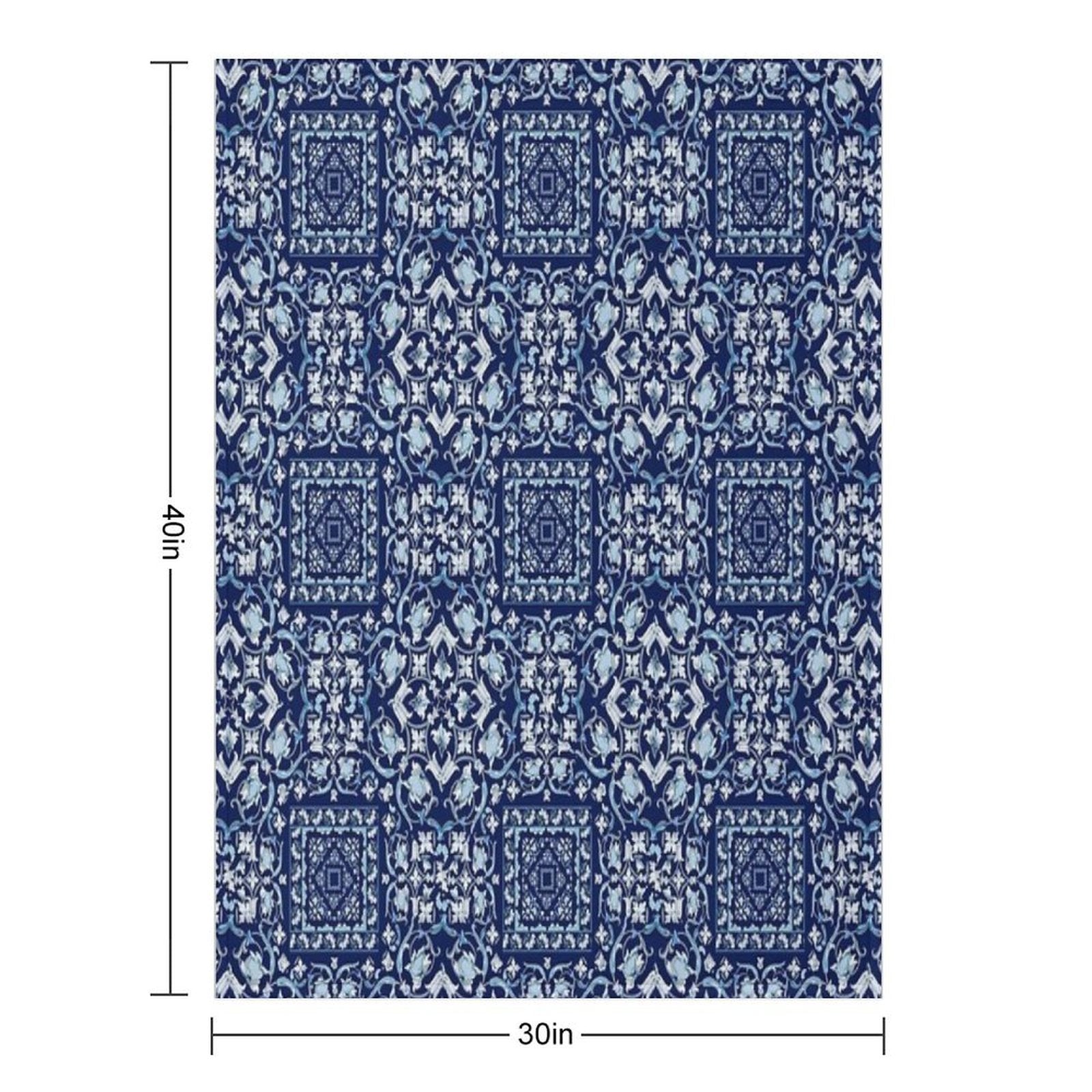 Vintage Flowerpattern Sustainable Throw Blanket