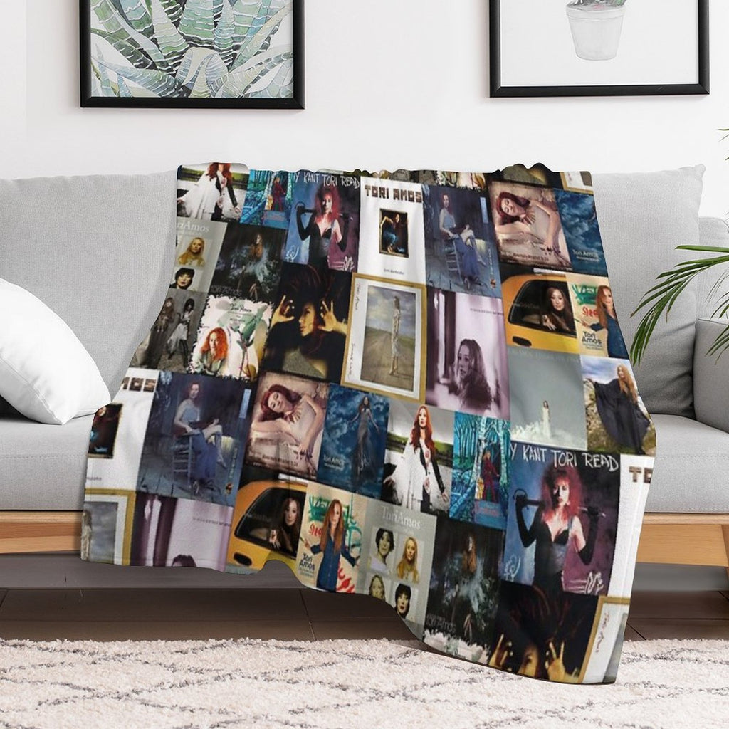 Tori Amos Album Records Collage Collection Print Gift-ready Throw Blanket