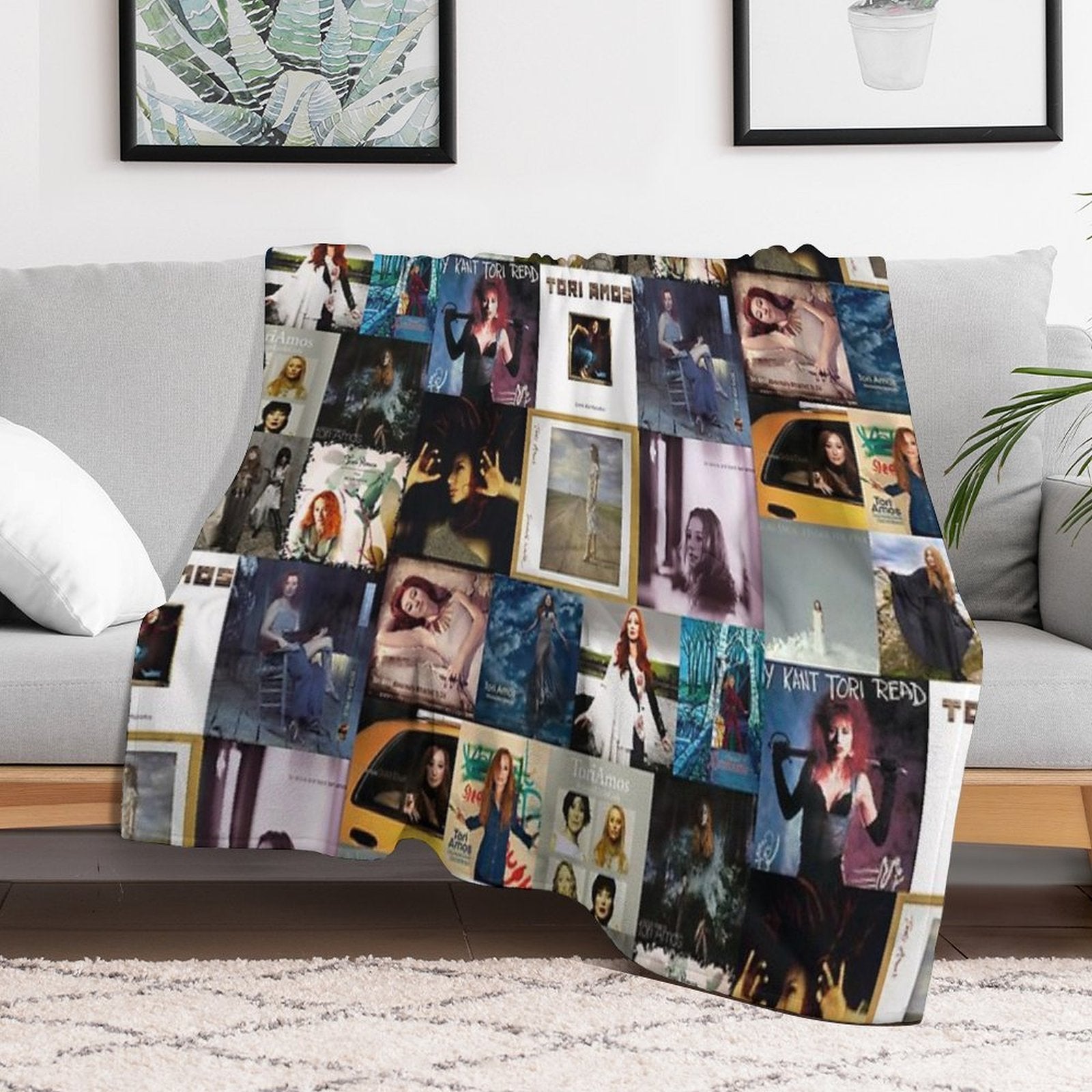 Tori Amos Album Records Collage Collection Print Gift-ready Throw Blanket