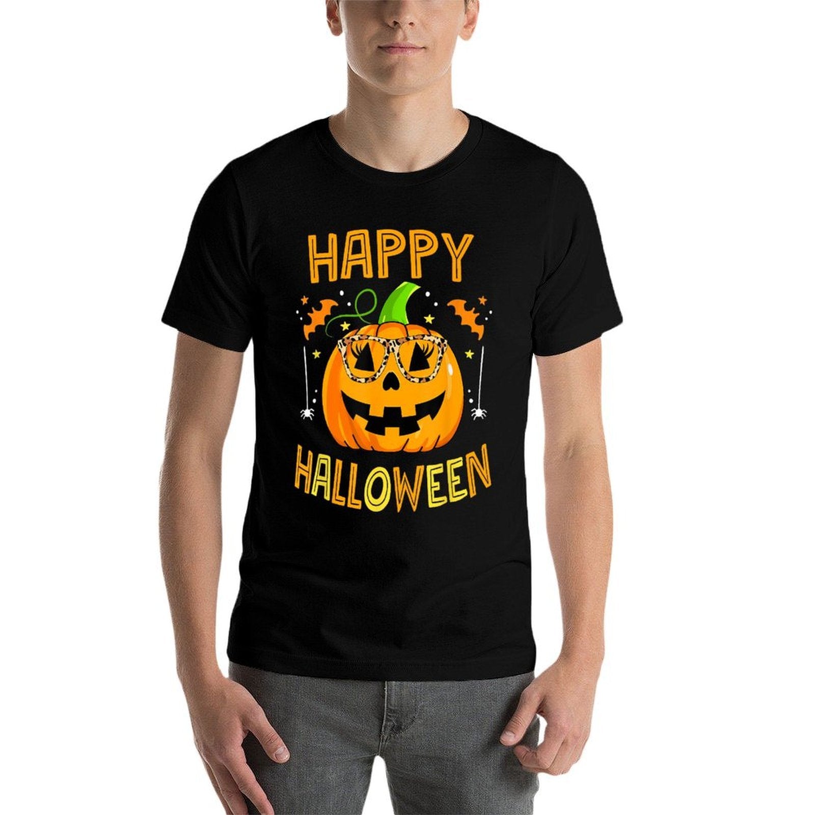 Trick Or Treat Halloween Funny Pumpkin Happy Halloween 2024  Oversized Silhouette T-Shirt