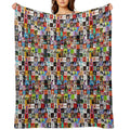 Album Collage 3 Plush Throw Blanket