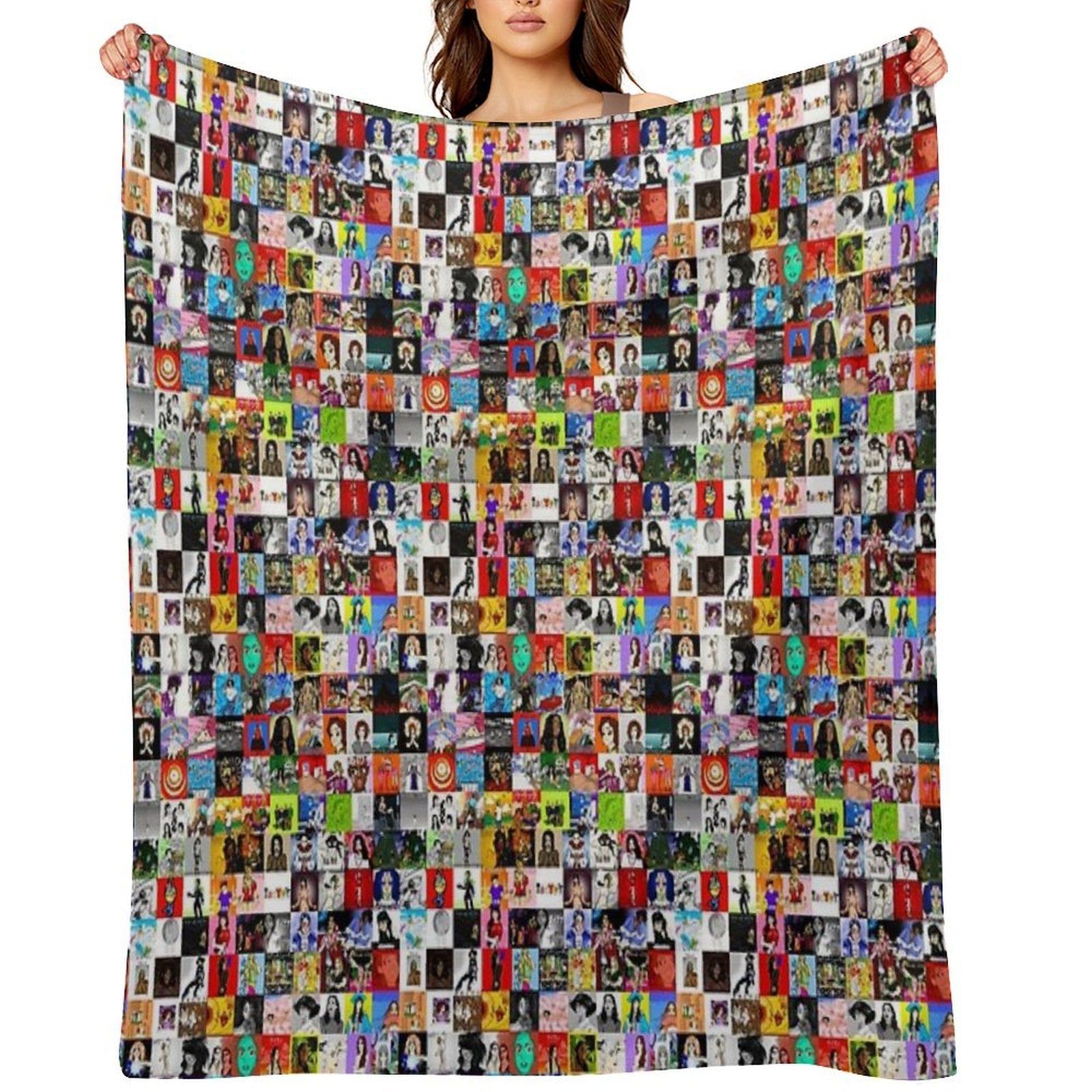 Album Collage 3 Plush Throw Blanket