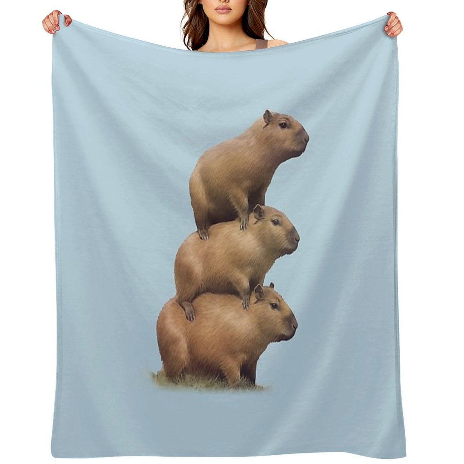 Capybara  Capybara Quick-dry Throw Blanket