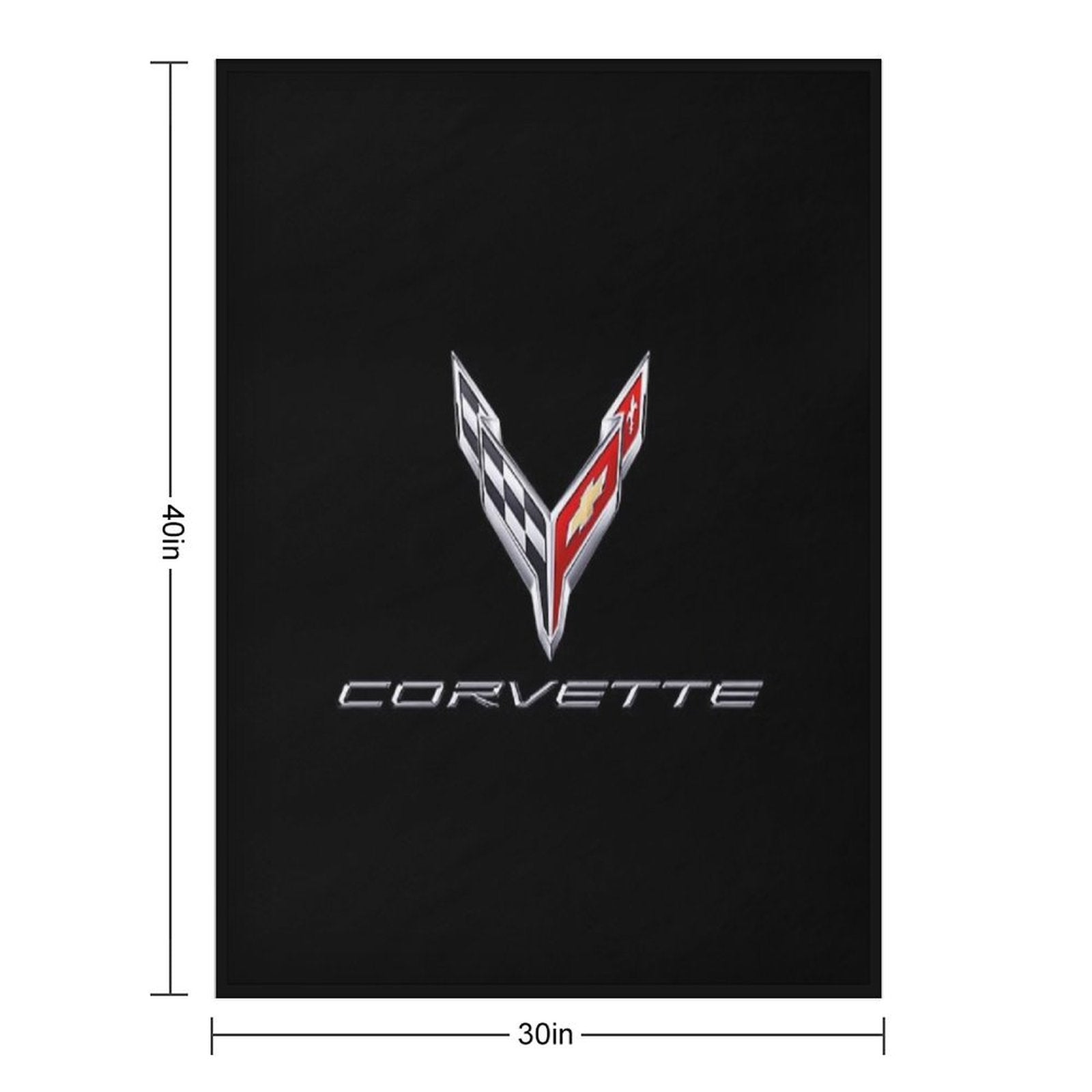 Best of Corvette Hi Logo Machine-washable Throw Blanket