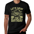 Let’s Meat Up for My Birthday BBQ Party  Rolled Sleeves T-Shirt
