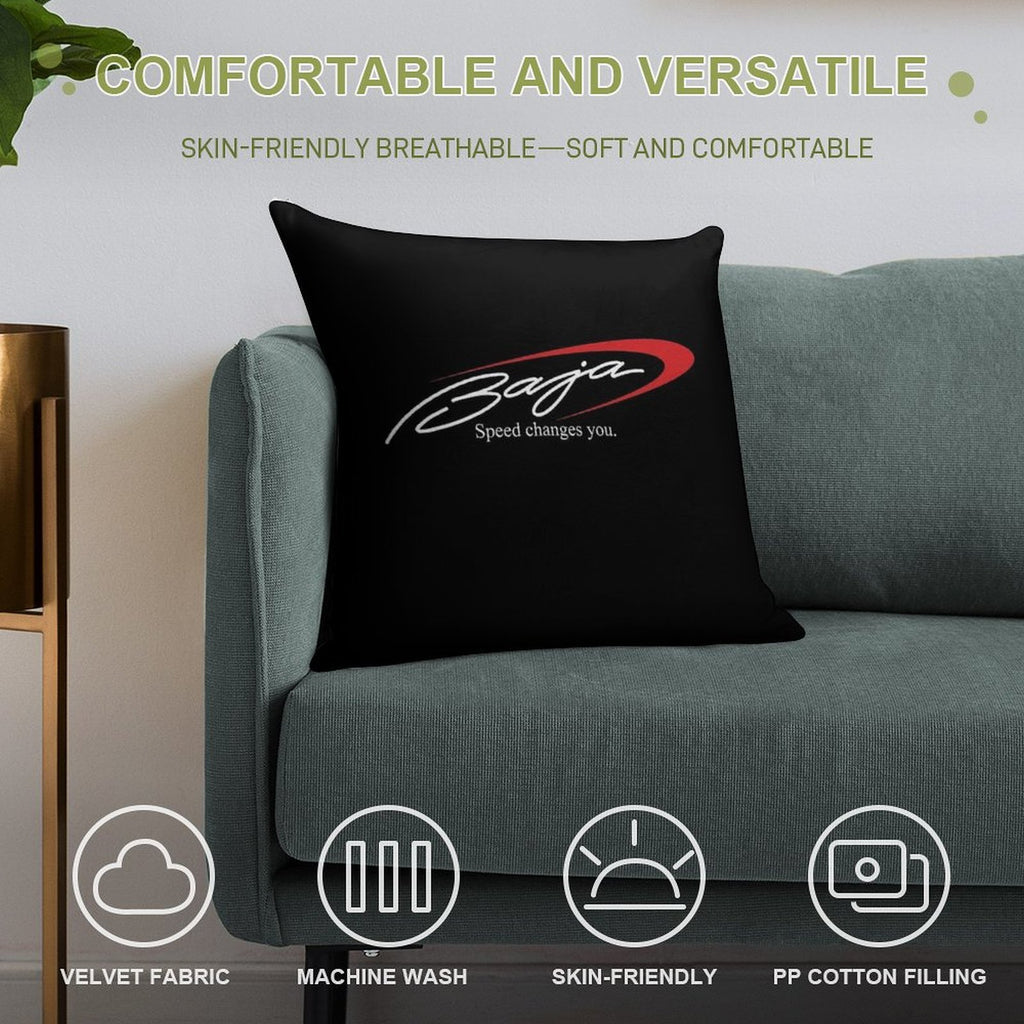 Baja Boats Logo Soft Reinforced Edging Throw Pillow